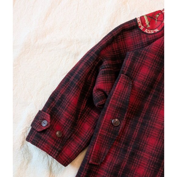 Woolrich Vintage 60s Heavy Wool Hunting Mackinaw Buffalo Check Jacket Patches 42 - Picture 11 of 16